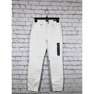 J.Crew Women's  9" Mid-Rise Skinny Jeans Signature Stretch White Size‎ 26P